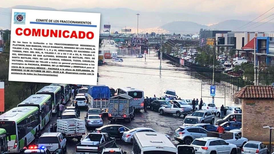 Hartos de inundaciones, vecinos del sur de Pachuca cerrarán carretera frente a Explanada