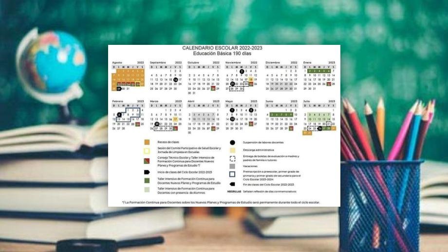 Con 190 días de clases, así sería el calendario escolar 2022-2023