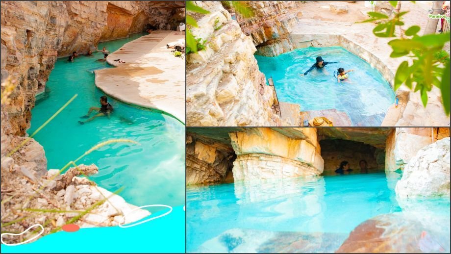Entre pozas y cuevitas, así es este bello parque acuático termal de Hidalgo