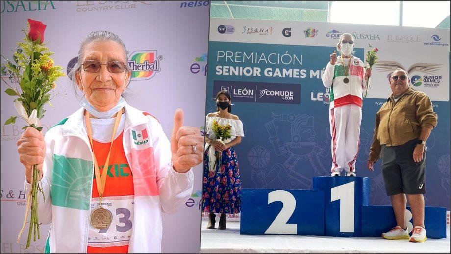 ¡Orgullo de Hidalgo! Anita, con 84 años de edad, gana medalla de oro en los Senior Games 2022