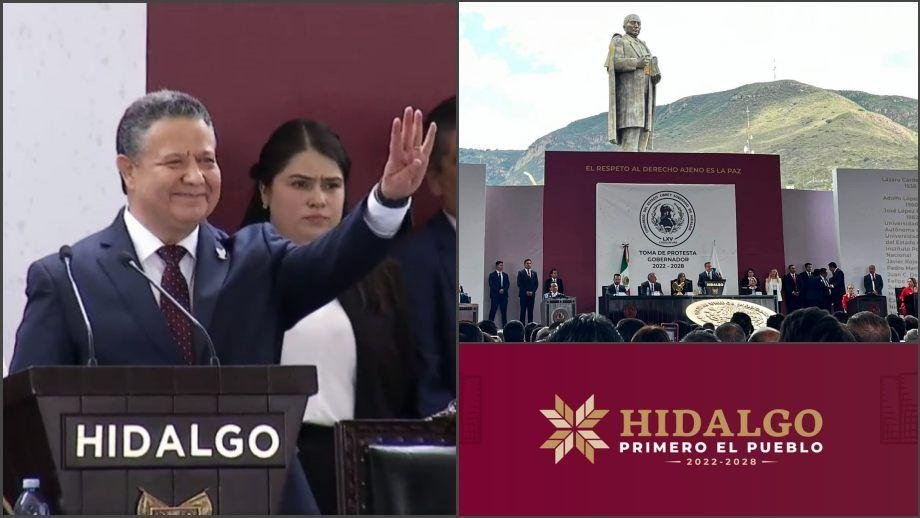 Asume Julio Menchaca como gobernador de Hidalgo en histórica alternancia