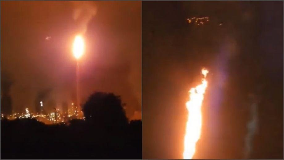 Video: captan flotilla de 'ovnis' sobrevolando refinería de Tula