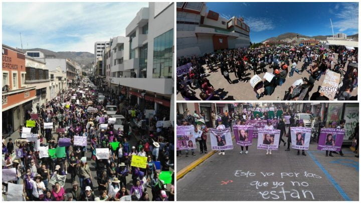 Miles de mujeres marchan en Pachuca para hacer oír su voz
