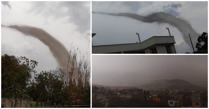 Impresionante tormenta provoca granizada en Pachuca y tornado al sur de Hidalgo