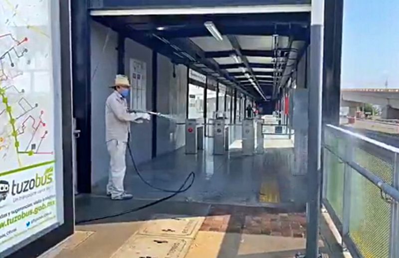 Sanitización del Tuzobús por parte del Ayuntamiento de Pachuca fue una simulación: Semot