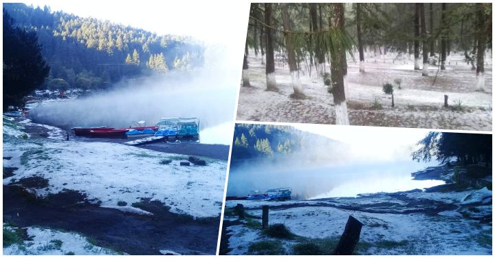 No es Canadá, son postales del parque El Cedral tras la granizada