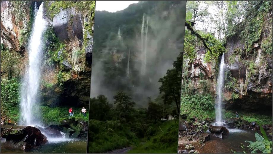 Las espectaculares cascadas que se forman en Tenango de Doria