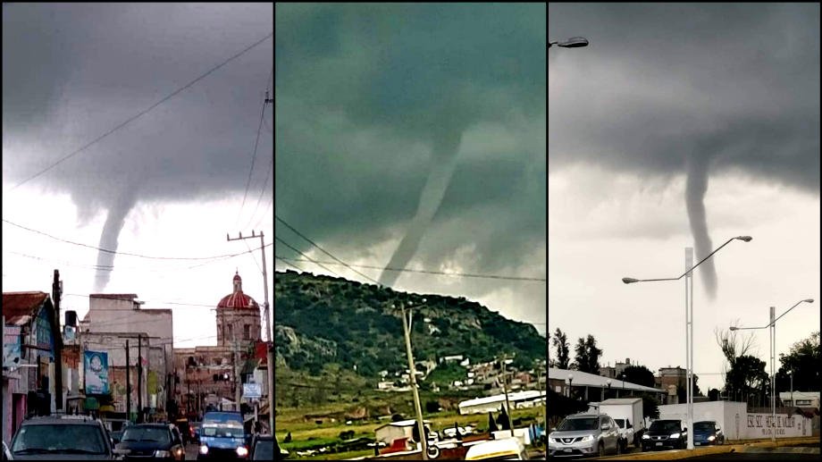 Casi tornado, se forma impresionante nube embudo en Tulancingo (fotos)