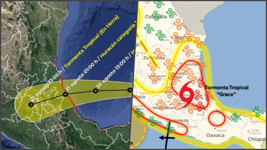 Ciclón Grace pasará sobre Pachuca, según pronóstico; provocará lluvias torrenciales