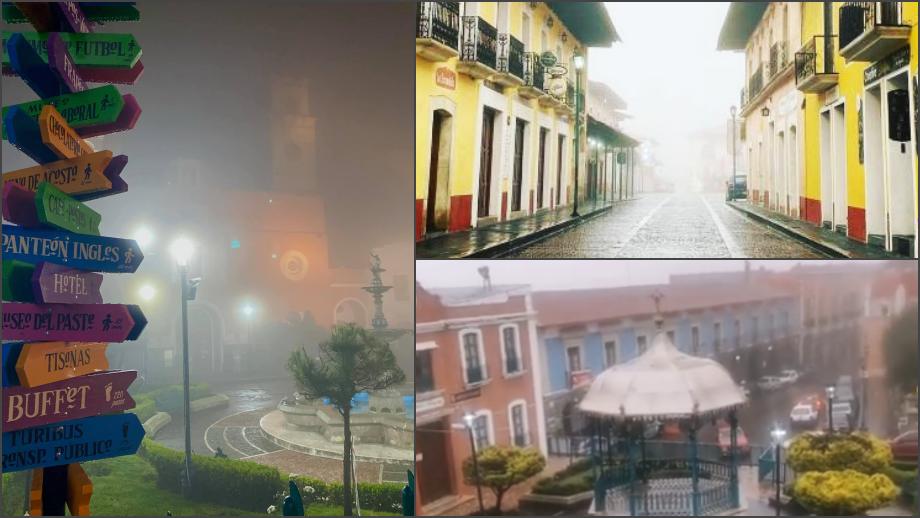 #Galería: Entre nubes, las postales que dejó el clima en Real del Monte