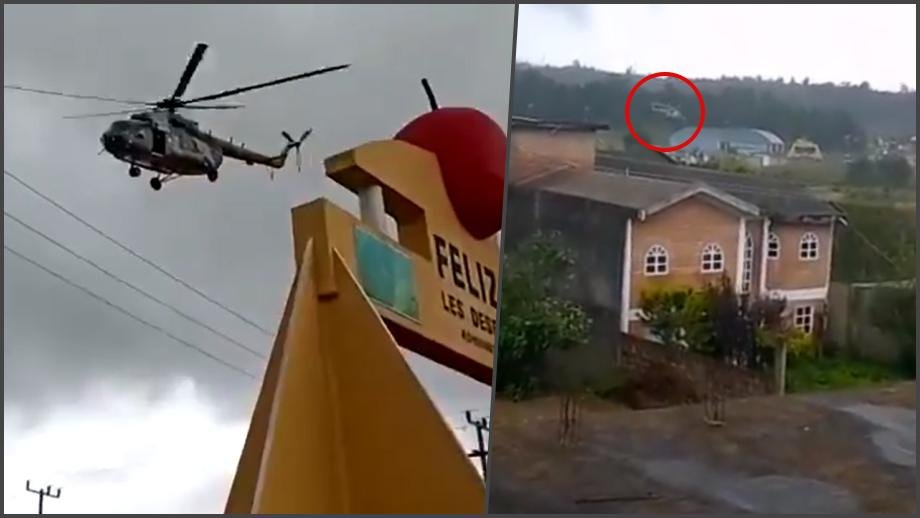 #Videos: Así captaron el momento en que cayó el helicóptero en Agua Blanca, Hidalgo