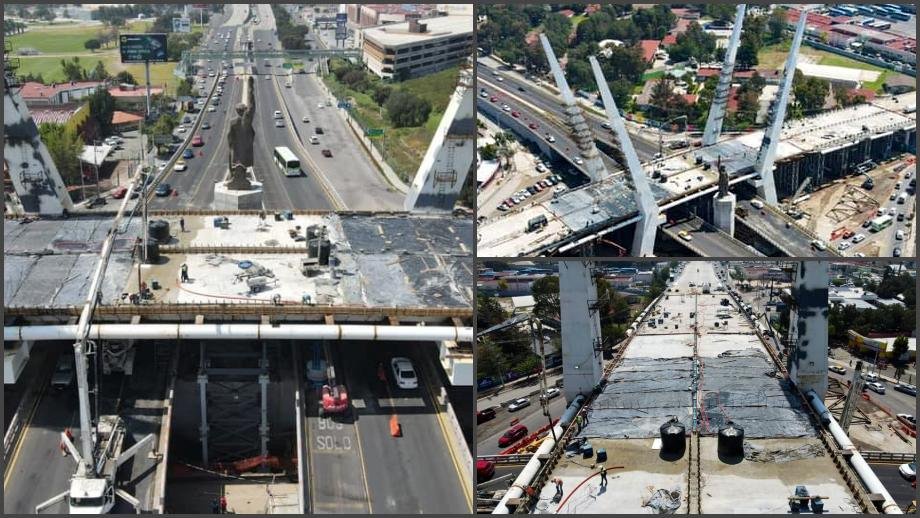 #Fotos: Así van los avances del puente atirantado de Pachuca