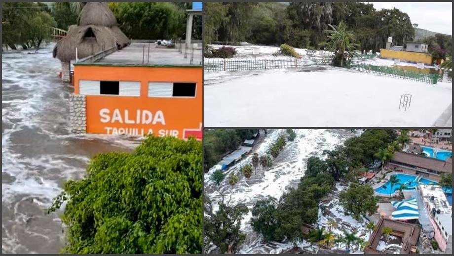 #FotosYVideos: Parques y balnearios de Hidalgo devastados por inundaciones