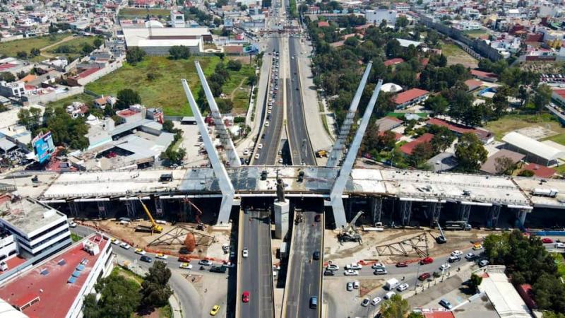 #Fotos: Así van los avances del puente atirantado de Pachuca