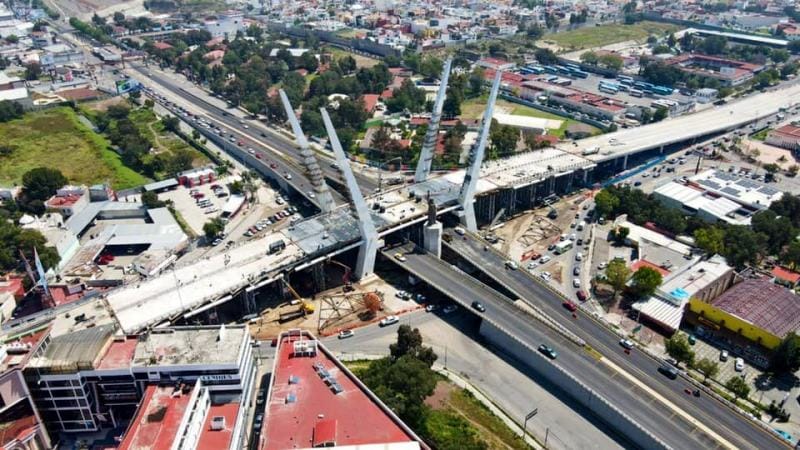 #Fotos: Así van los avances del puente atirantado de Pachuca