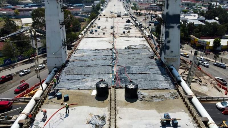 #Fotos: Así van los avances del puente atirantado de Pachuca