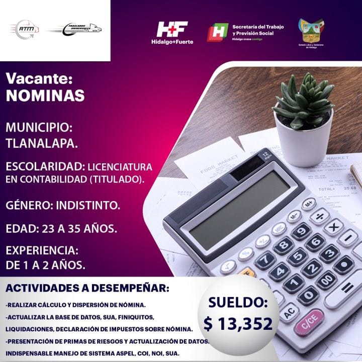 Empleos en empresas en Pachuca y otros municipios con sueldos de hasta 15 mil pesos
