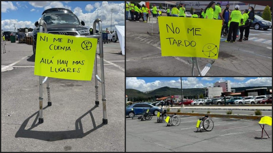 "No me tardo": activistas realizan manifestación en estacionamiento de centro comercial en Pachuca