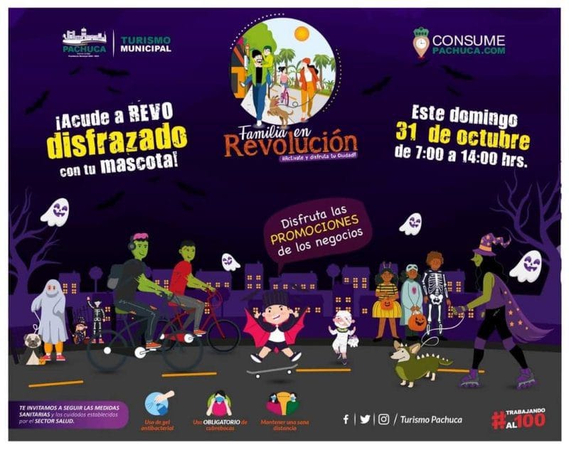 Revolución peatonal será con disfraces este domingo en Pachuca