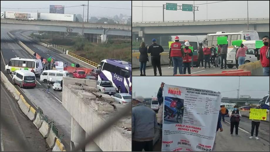 Familiares de joven desaparecido bloquean la México-Pachuca