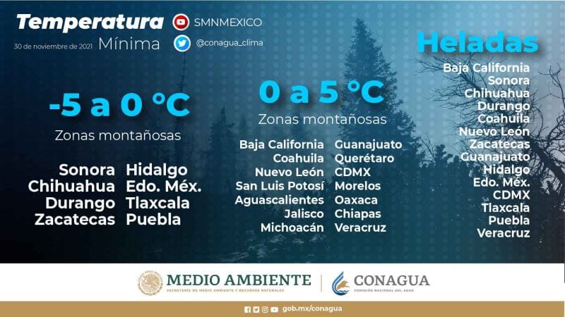 Diciembre llegará a Pachuca con mucho frío y heladas