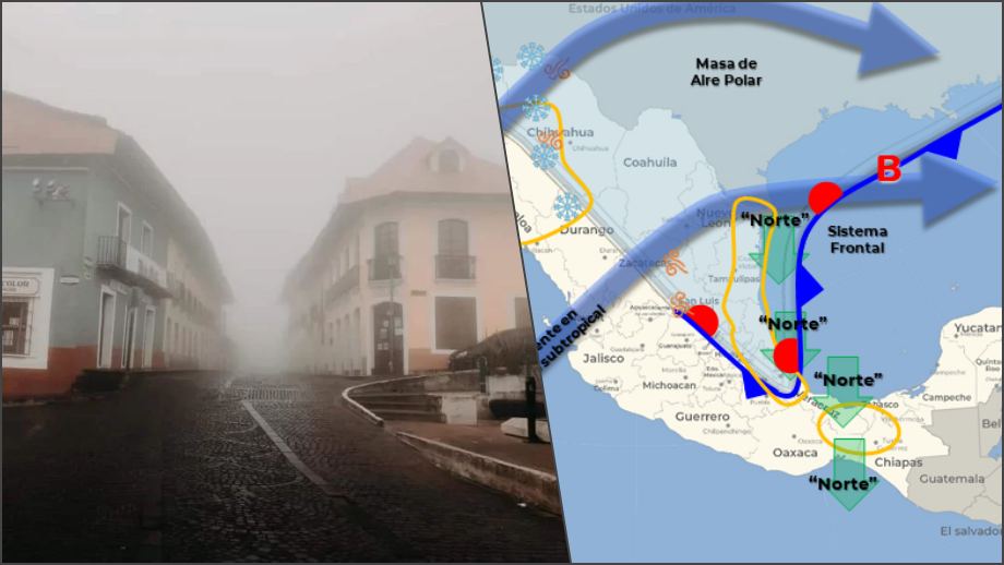 Llega la primera tormenta invernal y nuevo frente frío; habrá lluvias y hasta -5 grados en Hidalgo