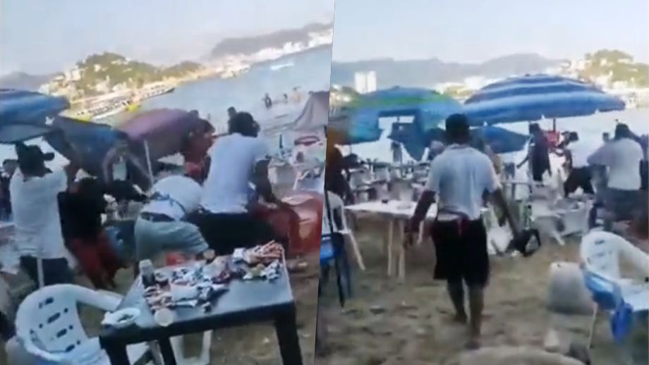 #RiñaNavideña: Se dieron con todo turistas y meseros en Acapulco (video)