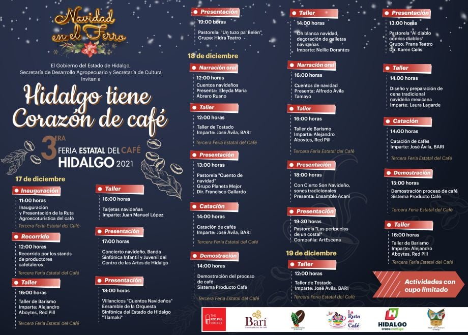 Ya viene la Feria del Café Hidalgo 2021: en Pachuca el fin de semana