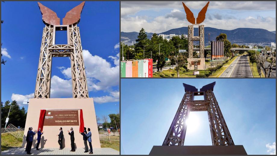 Inauguran Hidalgo Infinito, monumental escultura en el sur de Pachuca