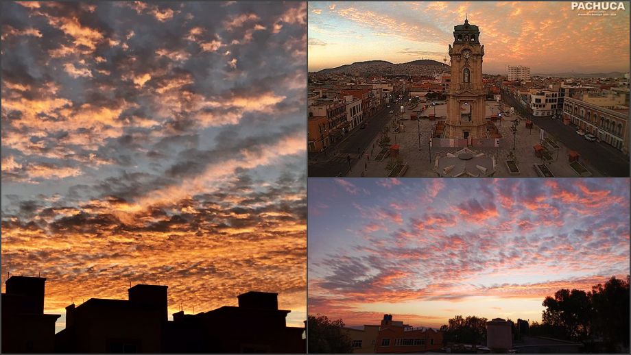 #Fotos: Amanecer aborregado y naranja en Pachuca; así se vio