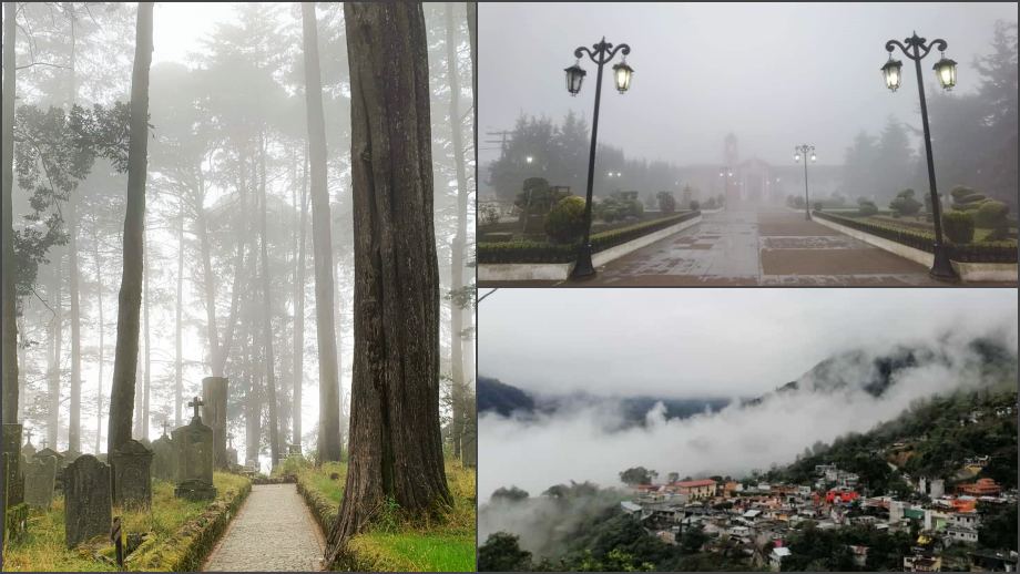 Frente frío trajo neblina a pueblos de Hidalgo y dejó estas postales