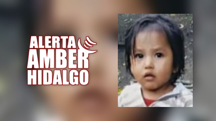 #AlertaAmber: Tiene 3 años y desapareció en Hidalgo
