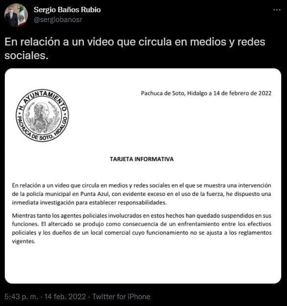 Policías de Pachuca detienen a terapeuta abusando de la fuerza y terminan destituidos