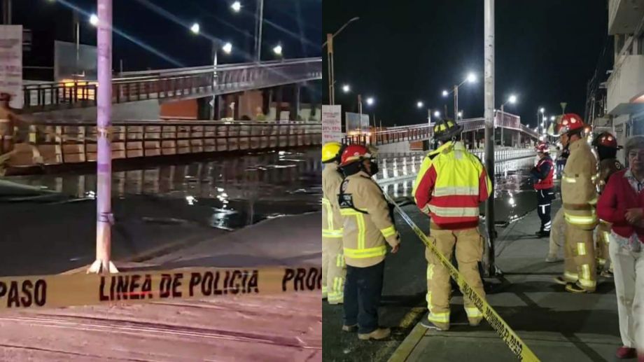 Fuga de residuos mineros inunda avenida de Pachuca y genera alarma en vecinos