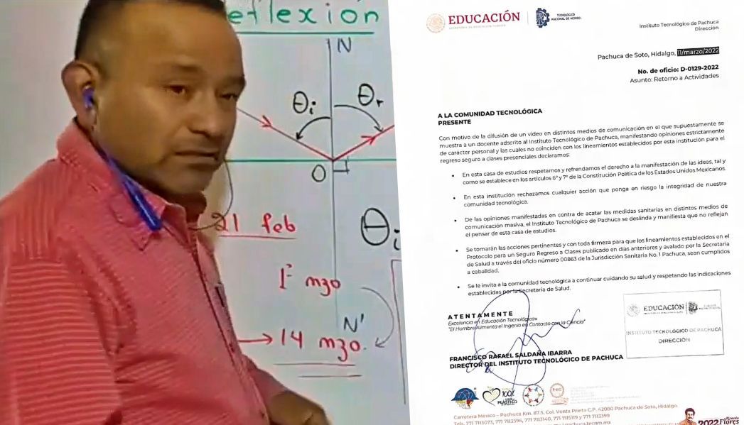 Tec de Pachuca se deslinda de polémicas opiniones de docente 'conspiracionista'