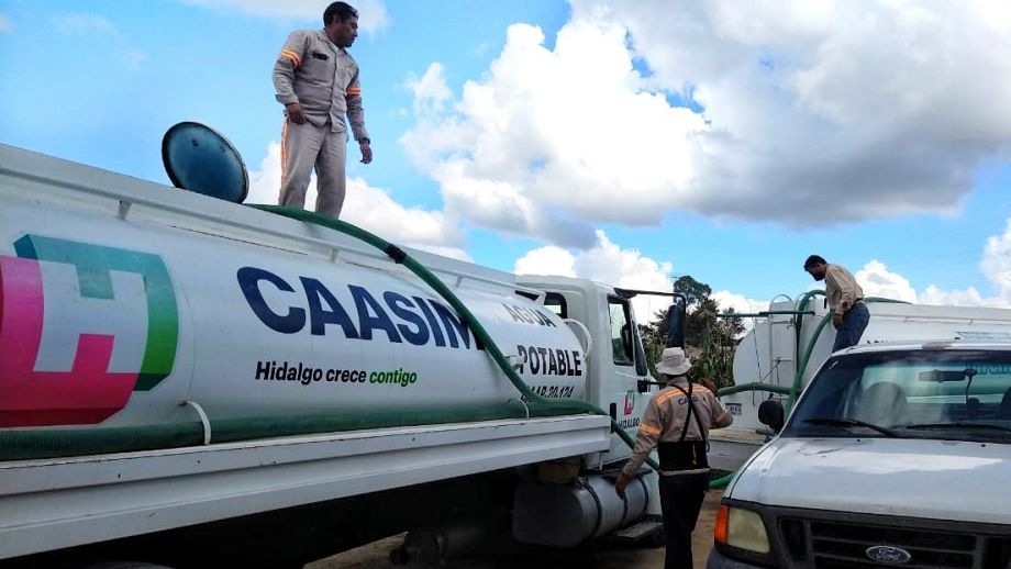 Por problemas en suministro de agua, Caasim enviará pipas a estas colonias de Pachuca