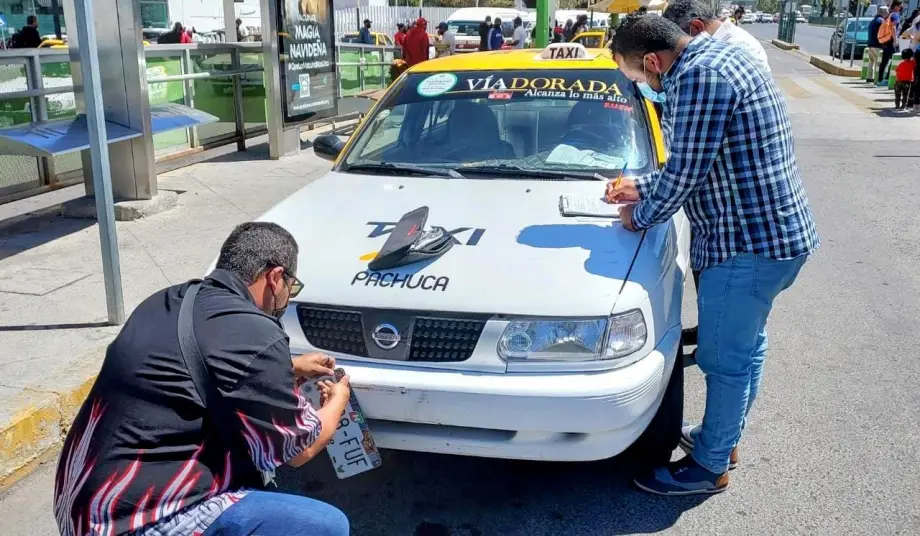 Comienzan sanciones a taxis de Pachuca que no usan app y taxímetro 4 Comienzan sanciones a taxis de Pachuca que no usan app y taxímetro