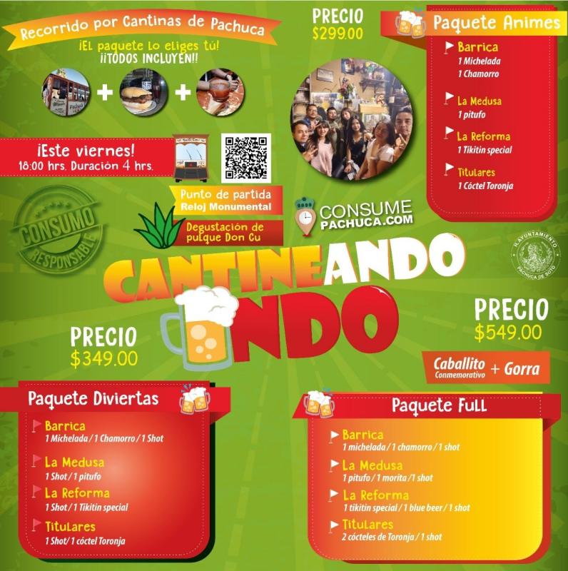 Habrá recorrido turístico por cantinas de Pachuca este viernes