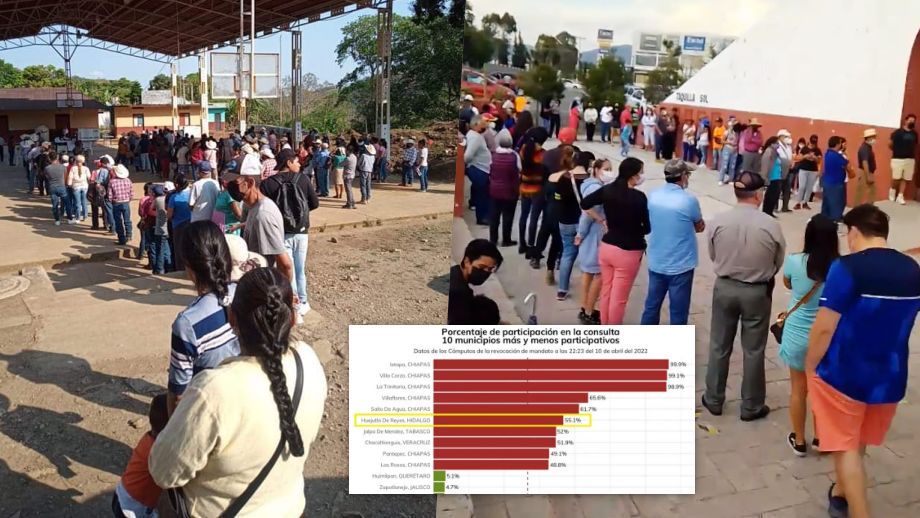 Hidalgo, de los estados con mayor participación en la consulta; así se votó en la entidad