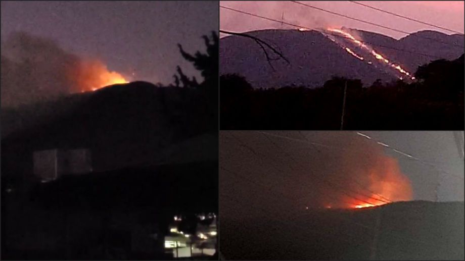 Se registra fuerte incendio en cerro de Pachuca (fotos y video)