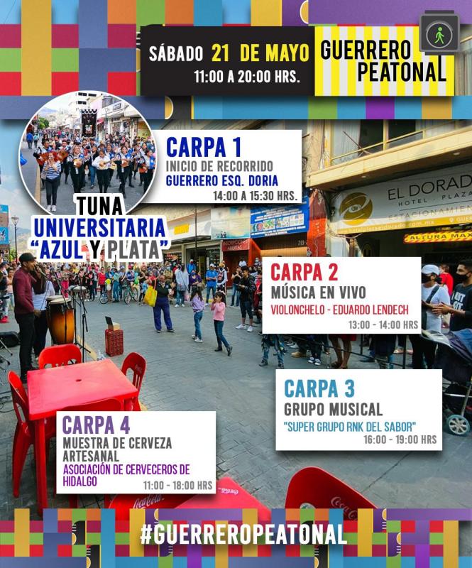 Habrá música y muestra de cerveza artesanal en 'Guerrero Peatonal' de Pachuca