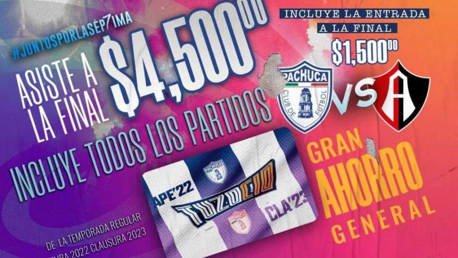 En $1,500, el precio del boleto para la final en Pachuca; renovación de Tuzocio lo incluirá