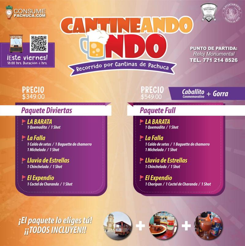 El recorrido 'Cantineando Ando' llegará a estos bares de Pachuca esta semana