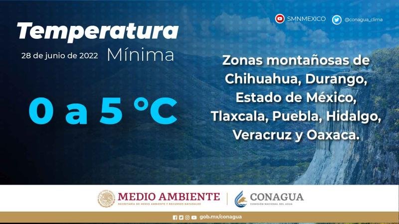 Tendremos lluvias y descenso en la temperatura en Hidalgo