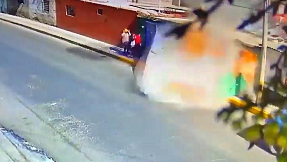 Así fue captada una explosión de gas en una vivienda de Tulancingo