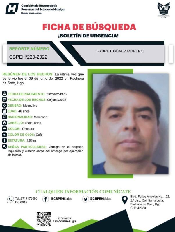 Desaparece taxista de Pachuca tras dar un servicio; piden ayuda para localizarlo
