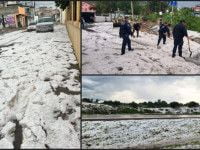 Intensa granizada tiñe de blanco a municipios de Hidalgo