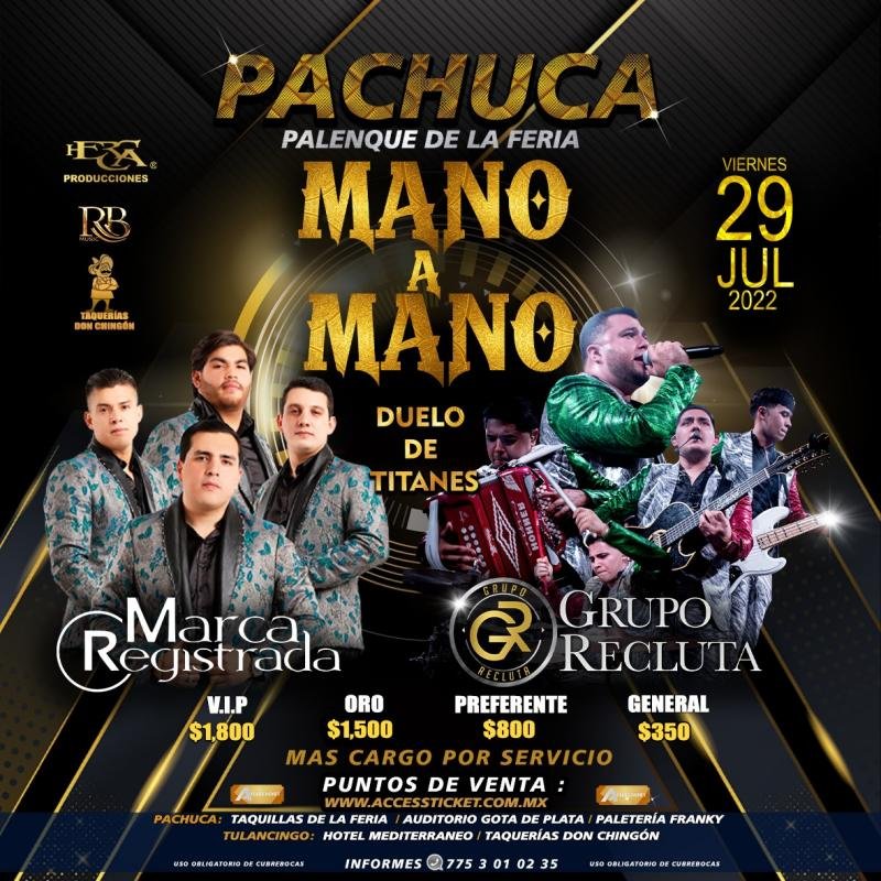 Mano a mano: habrá duelo musical este mes en el Palenque de la Feria de Pachuca