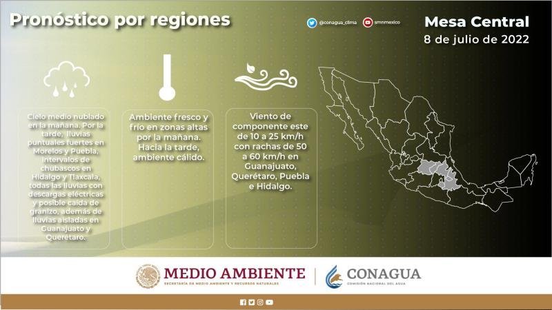Monzón mexicano traerá más lluvias y fuertes rachas de viento a Hidalgo
