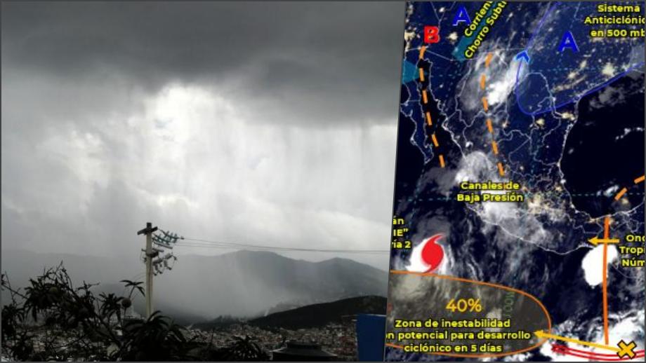 Huracán Bonnie y otros fenómenos provocarán lluvias en Hidalgo